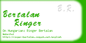 bertalan ringer business card